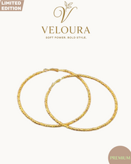 Textured Gold Hoop Earrings
