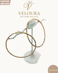 Tri-Tone Micro-Twist Hoop Earrings