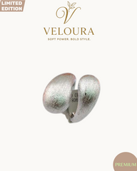 Satin Silver Pebble Bypass Ring