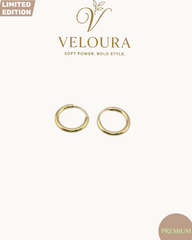 Polished Mini Endless Hoop Earrings — Gold Tone