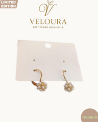 Petite Pearl Cluster Hook Earrings
