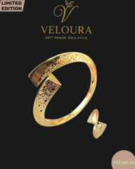 Gold Filigree Open Cuff & Matching Pyramid Ring