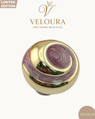 Marbled Enamel Swirl Dome Ring