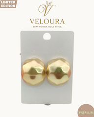 Faceted Satin Dome Stud Earrings