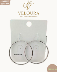 Polished Silver Hoop Earrings (60 mm)