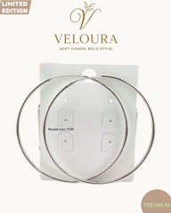 Polished Silver Hoop Earrings (70 mm)