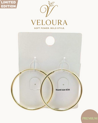 Polished Gold Hoop Earrings (60 mm)