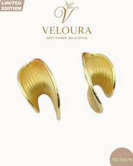 Sculpted Gold Wave Earrings