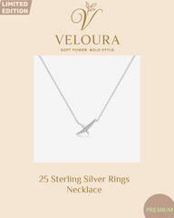 925 Sterling Silver Crisscross Pavé Necklace