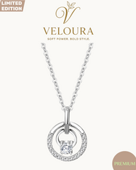 925 Sterling Silver Zircon Pendant White Gold