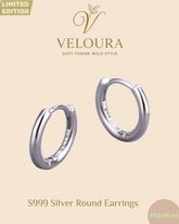VELOURA S999 Silver Round Earrings