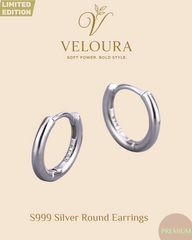 VELOURA S999 Silver Round Earrings