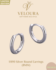 VELOURA S999 Silver Round Earrings